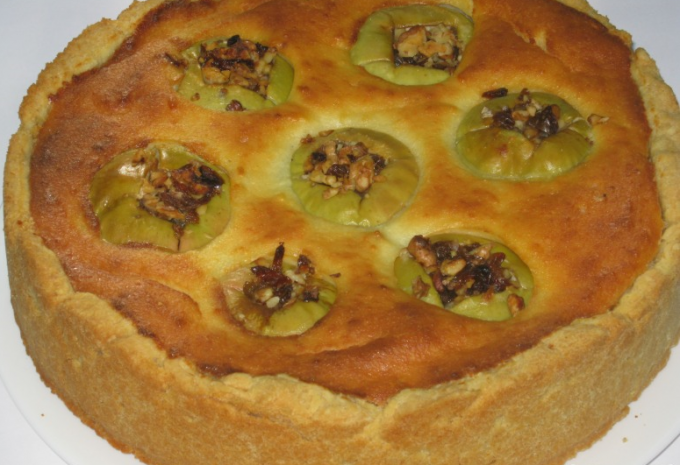 Como cozinhar torta de queijo de maçã e cottage