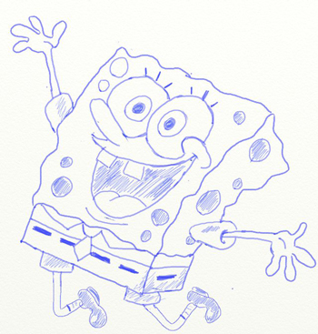 Como desenhar Bob's Sponge em estágios