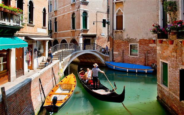 Gondoliers em Veneza